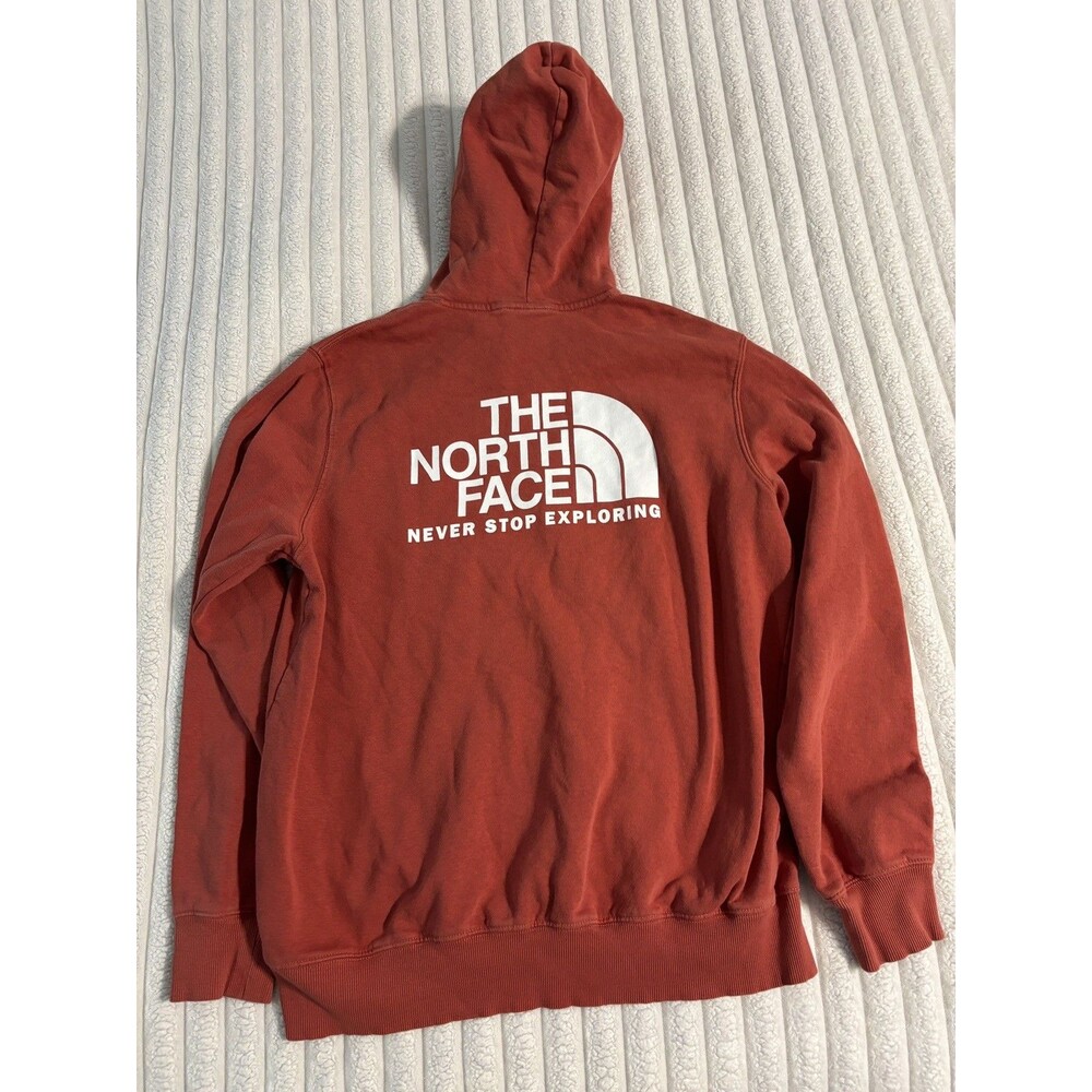 The North Face half dome Graphic Pullover Hoodie Mens Large reddish Orange fall